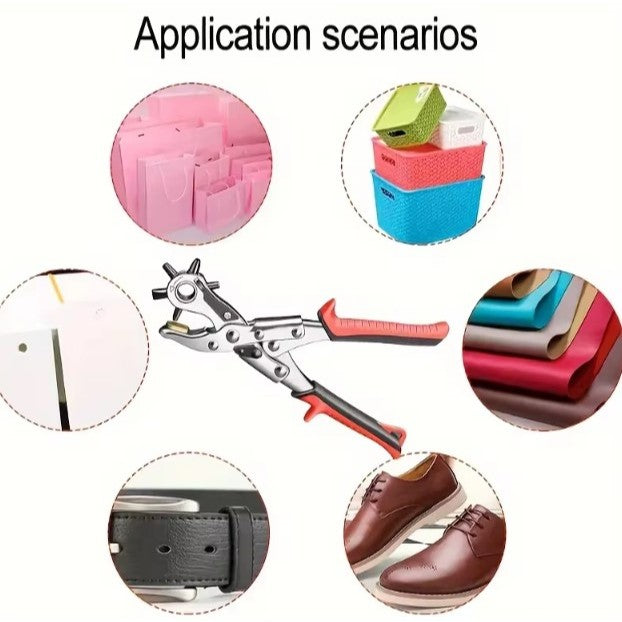 Belt puncher Professional Belt Hole Puncher Tool Revolving Punch Plier Kit Leather Belt Hole Puncher皮带扣